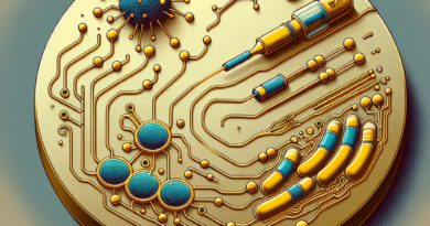 An abstract art depiction of an electrochemical biosensor detecting E. coli bacteria with visualized electrical signals on a gold electrode surface