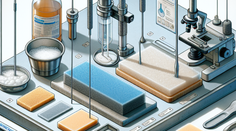 An illustration of a laboratory experiment comparing different swabbing devices for detecting Listeria monocytogenes on food contact surfaces in a food safety study